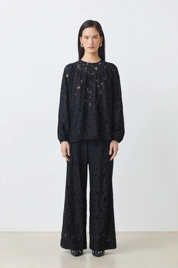 SUNCOO Lily Lace Blouse - Capri by Sunset & Co.