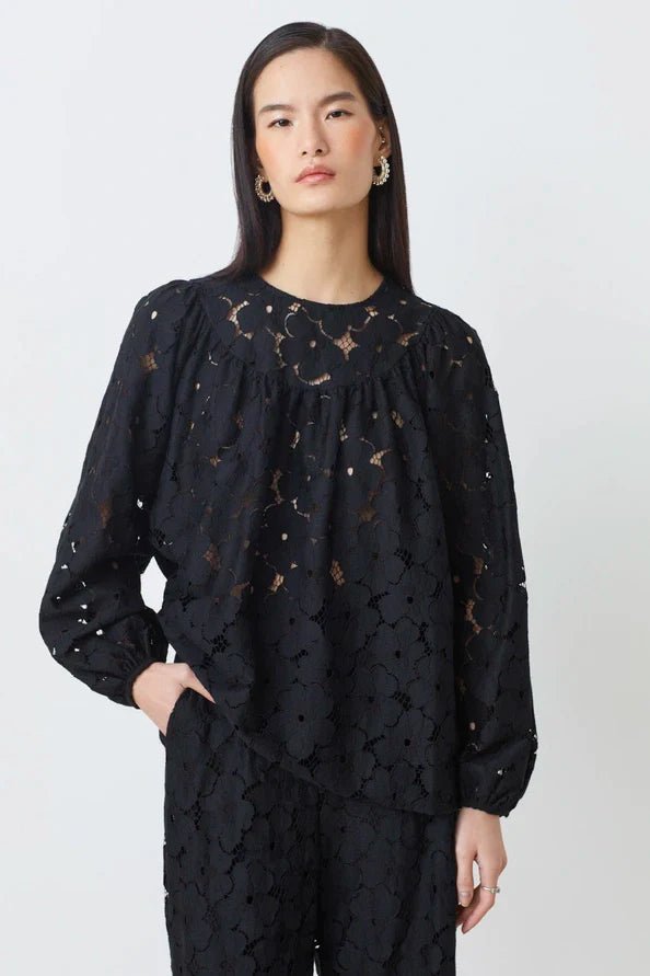 SUNCOO Lily Lace Blouse - Capri by Sunset & Co.