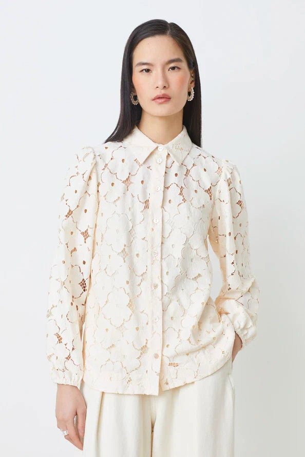 SUNCOO Lamour Lace Blouse - Capri by Sunset & Co.