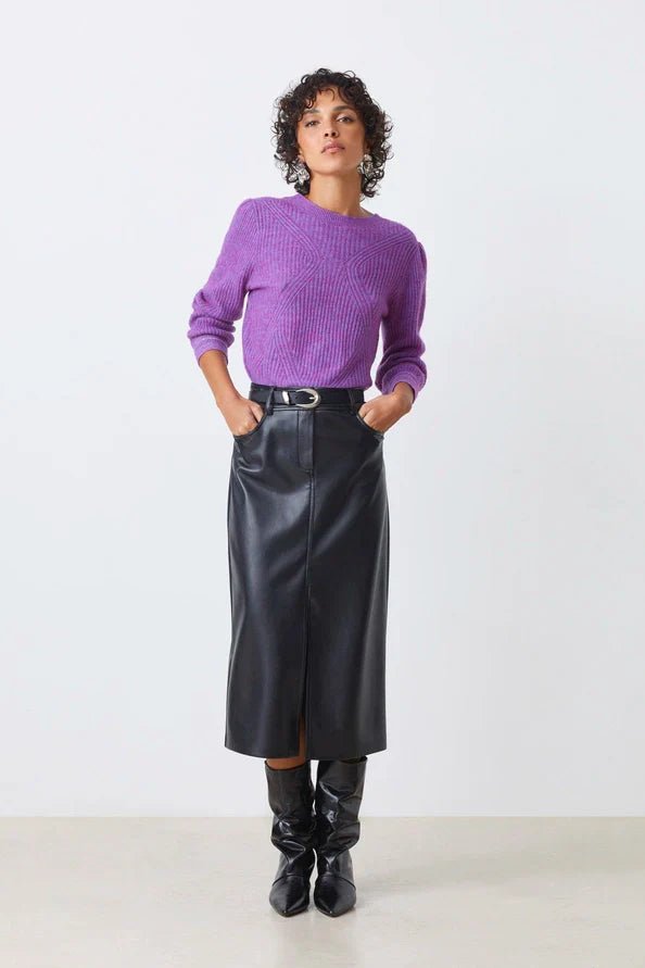 SUNCOO Frida Midi Skirt - Capri by Sunset & Co.