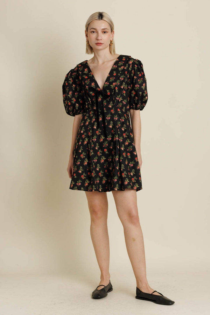 Aureum Floral Collar Dress - Capri by Sunset & Co.