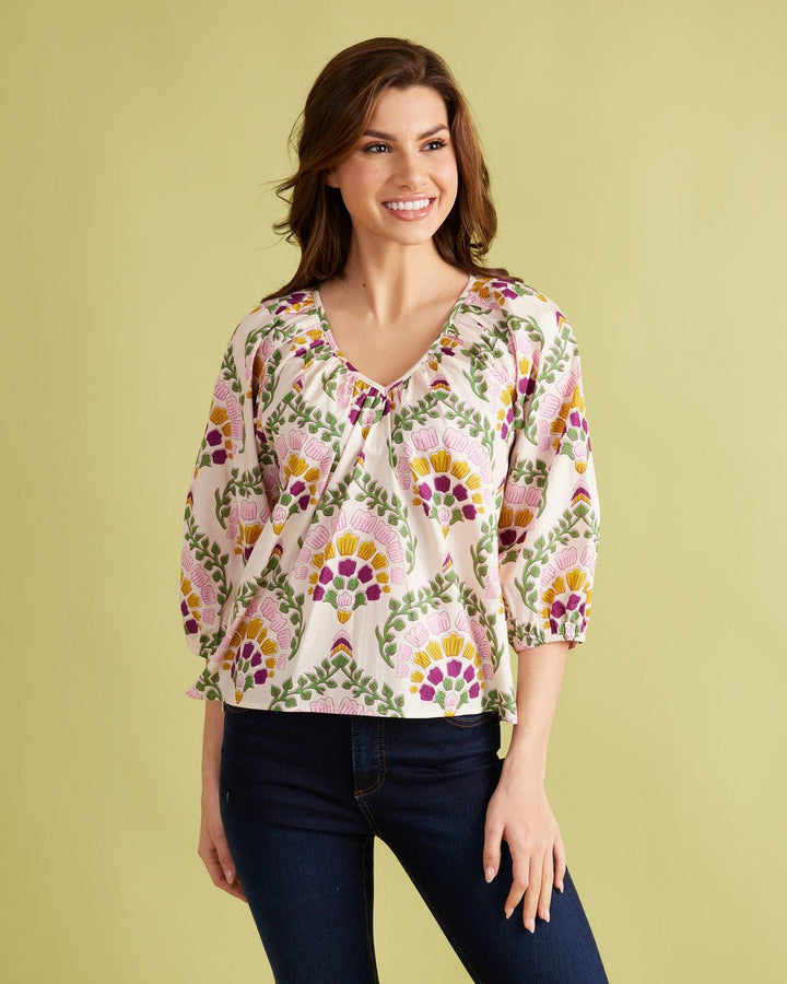 Double A Beatrice Top - Capri by Sunset & Co.