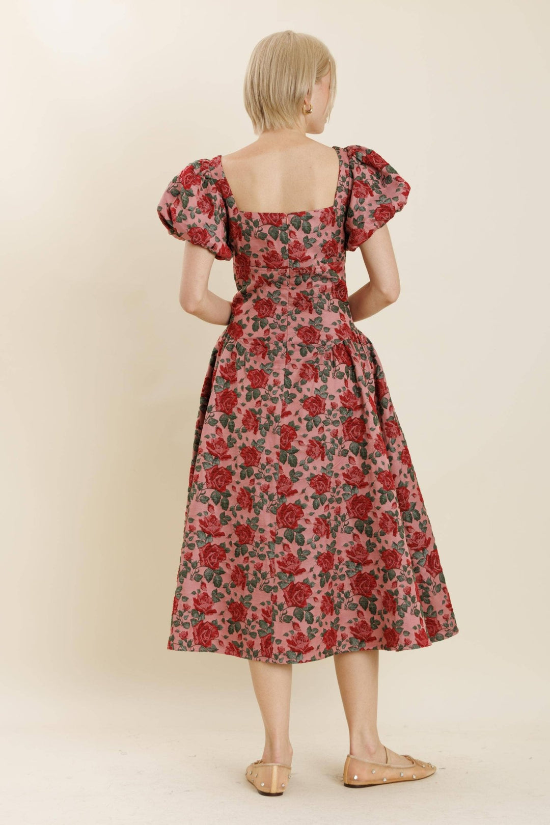 Aureum Jacquard Midi Dress - Capri by Sunset & Co.