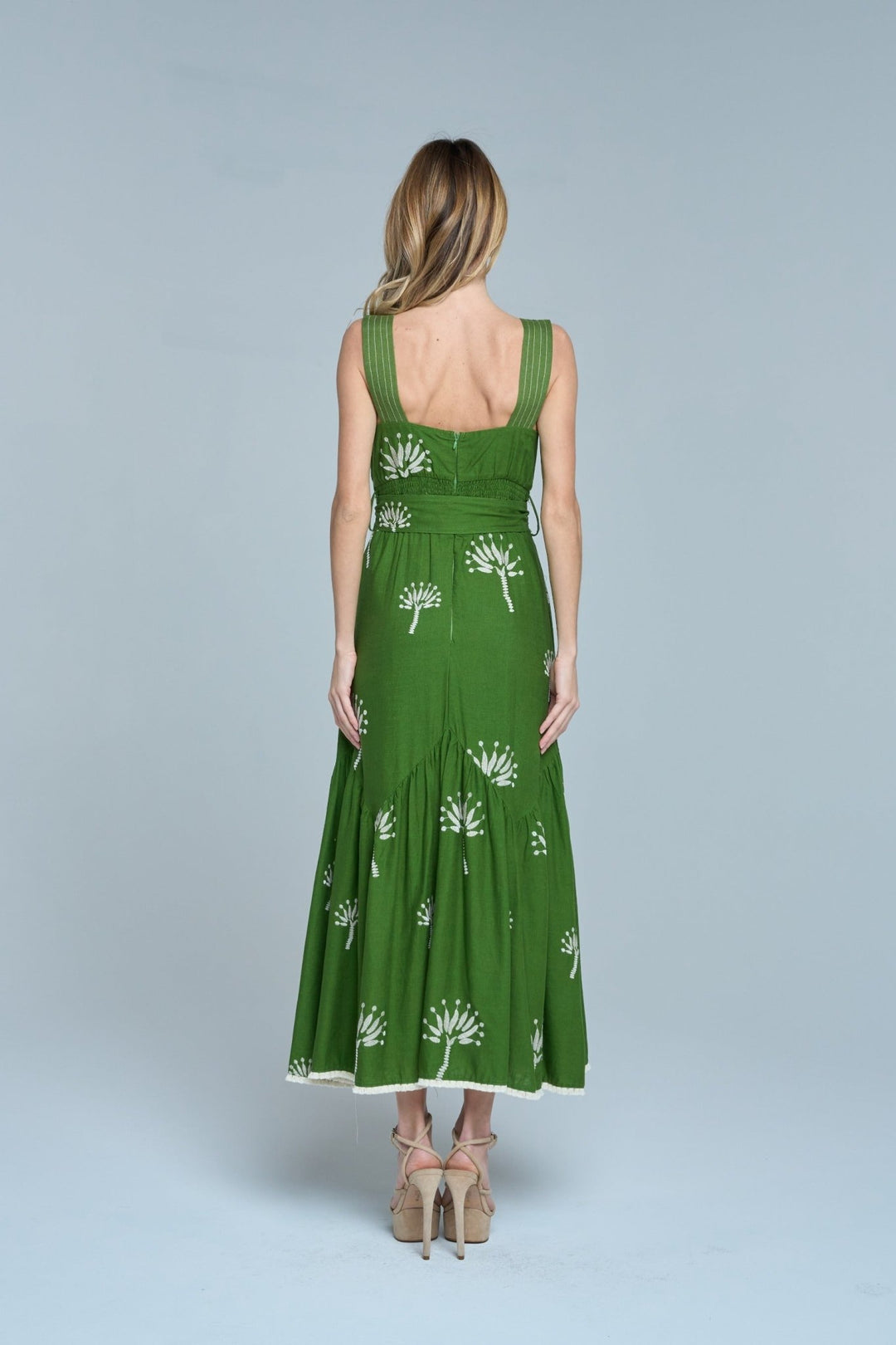 CIEBON Sadira Embroidered Midi Dress - Capri by Sunset & Co.