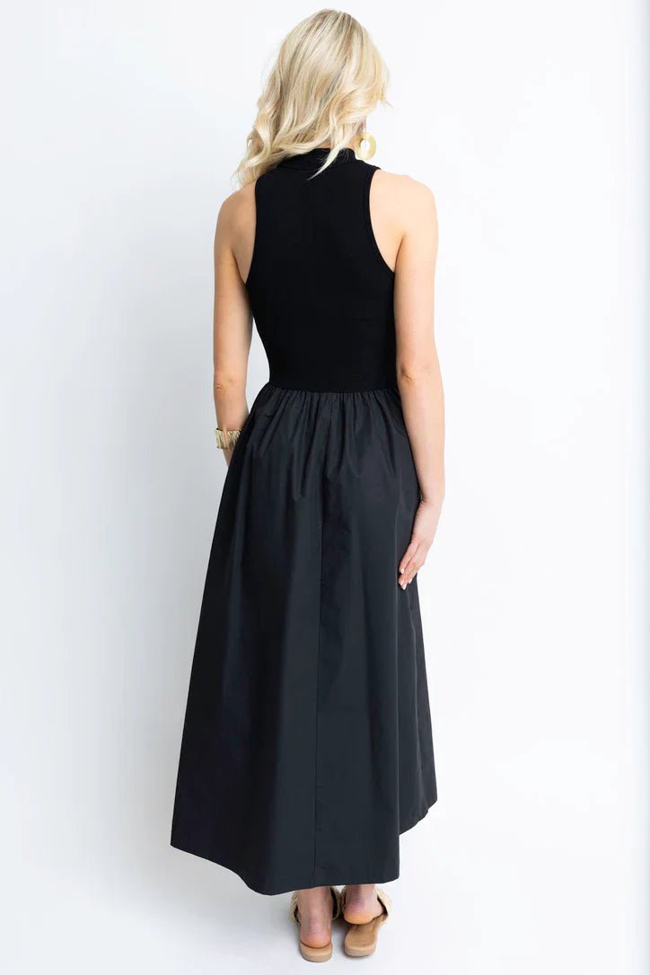 Karlie Solid Mock Maxi Dress - Capri by Sunset & Co.