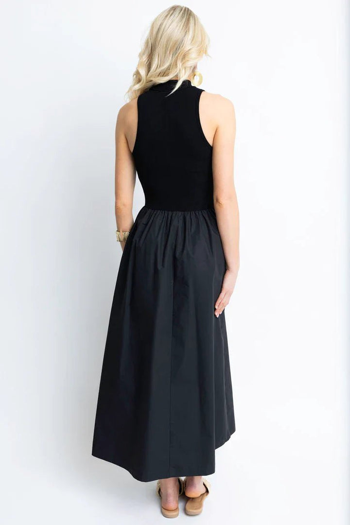 Karlie Solid Mock Maxi Dress - Capri by Sunset & Co.