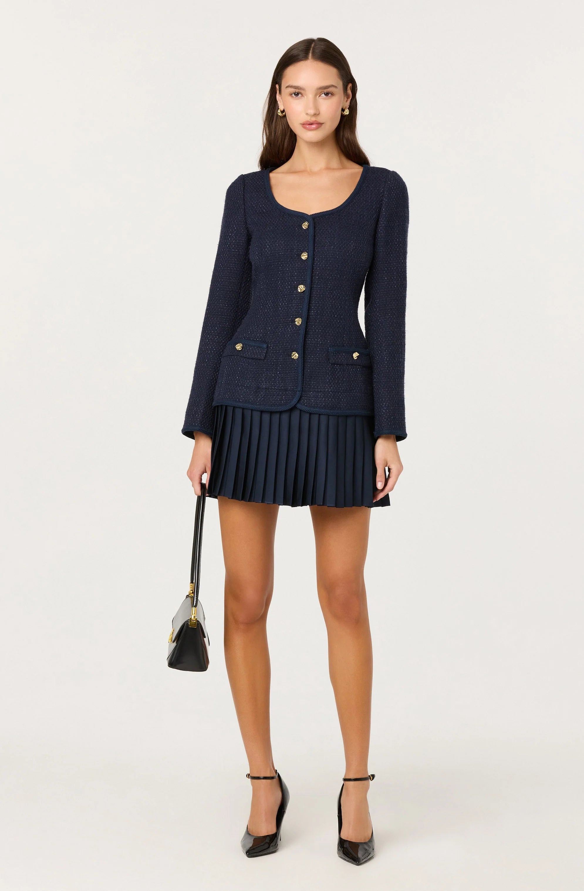 ASTR The Label Janel Dress- Navy