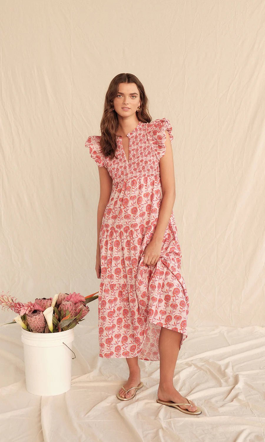 Saylor Almina Dress - Capri by Sunset & Co.