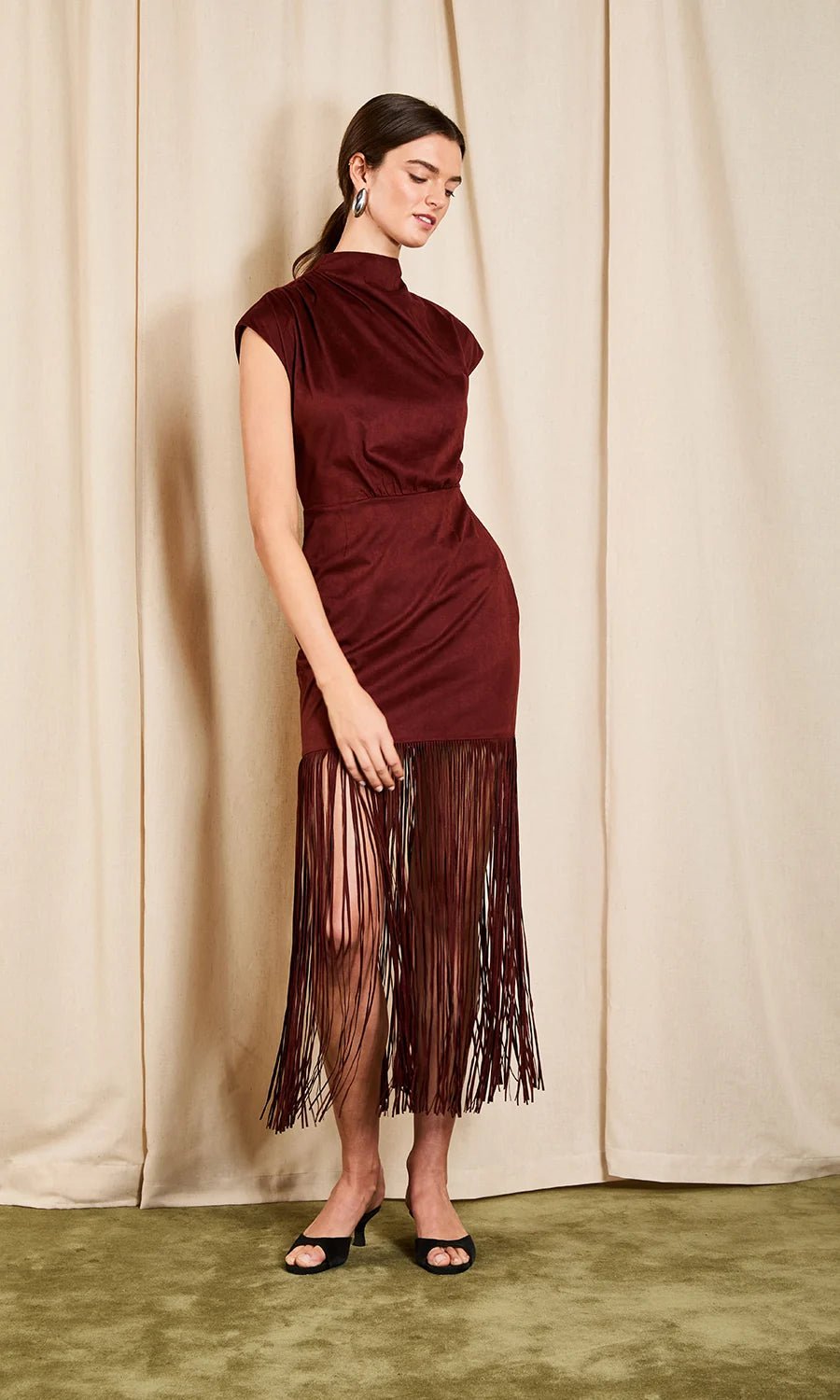 Saylor Astelle Dress Wine / M