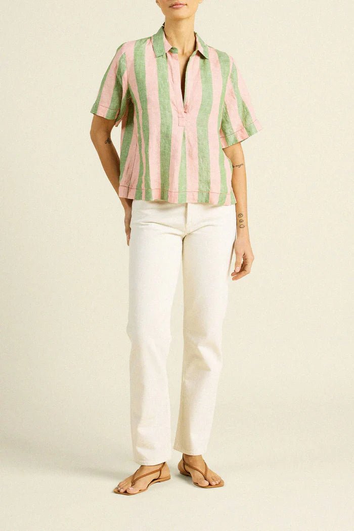 Trovata Cora Shirt - Capri by Sunset & Co.