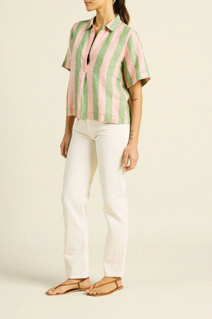 Trovata Cora Shirt - Capri by Sunset & Co.