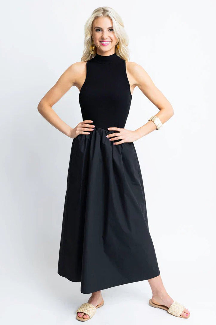 Karlie Solid Mock Maxi Dress - Capri by Sunset & Co.