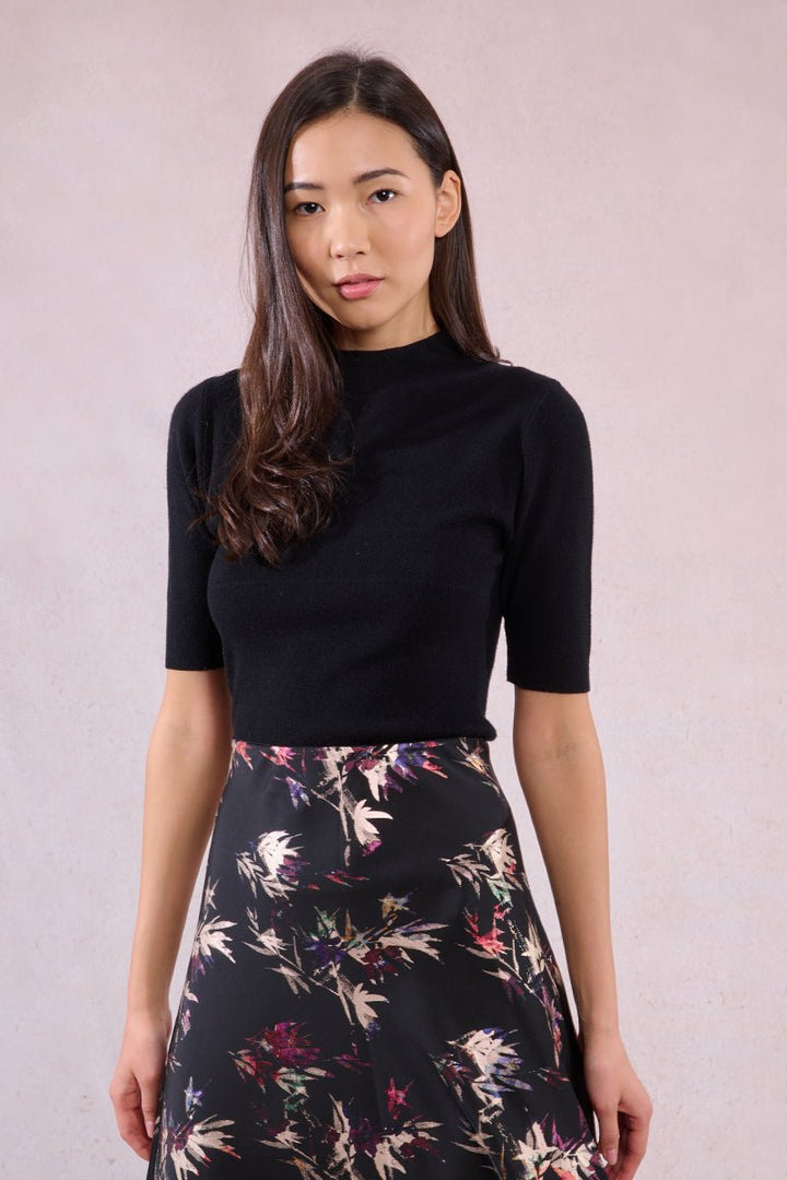 Molly Bracken Mock Neck Knit Top - Capri by Sunset & Co.