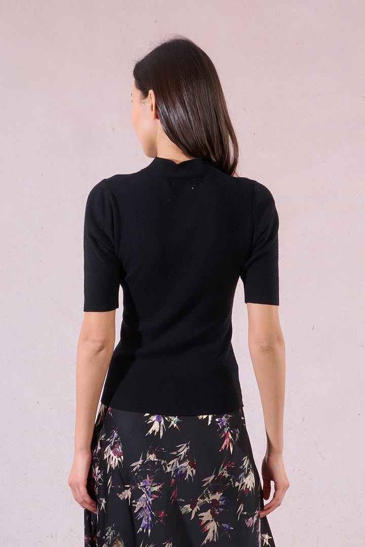 Molly Bracken Mock Neck Knit Top - Capri by Sunset & Co.