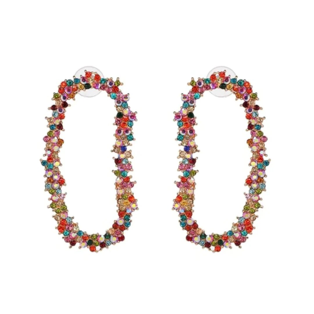 Accessory Concierge Rainbow Crystal Garland Drop Earrings - Capri by Sunset & Co.