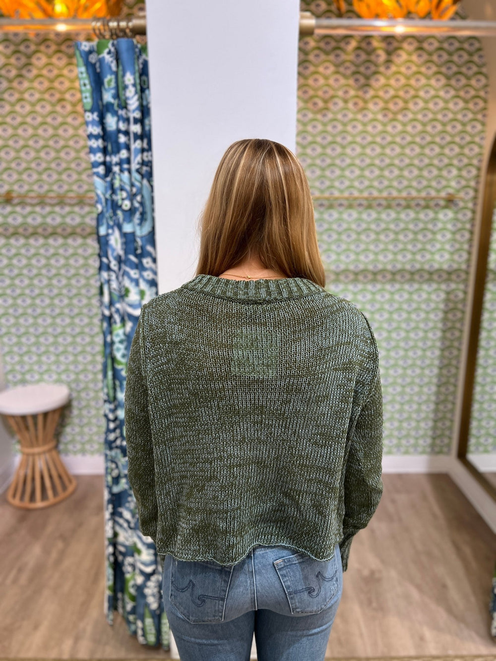 Wooden Ships Harper Cropped Crew Sweater - Capri by Sunset & Co.