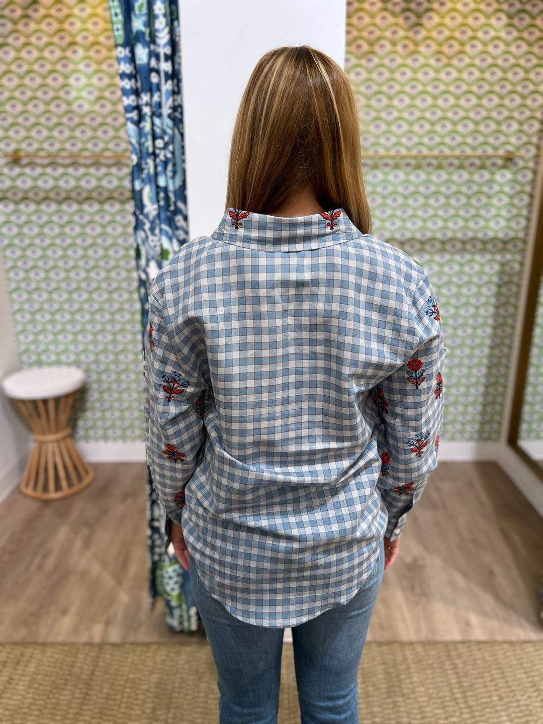 Spartina Aida Buttonfront Shirt - Capri by Sunset & Co.