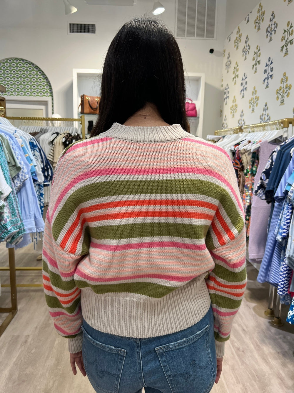 THML Striped Knit Sweater - Capri by Sunset & Co.