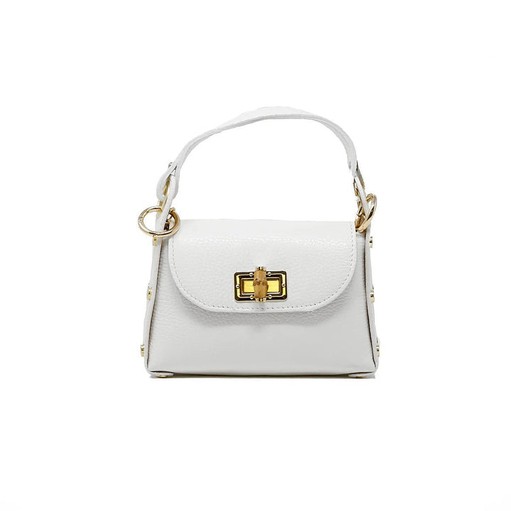 German Fuentes Leather Bamboo Bag - Capri by Sunset & Co.