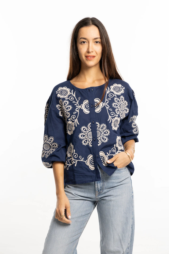 Bindu Elga Blouse - Capri by Sunset & Co.