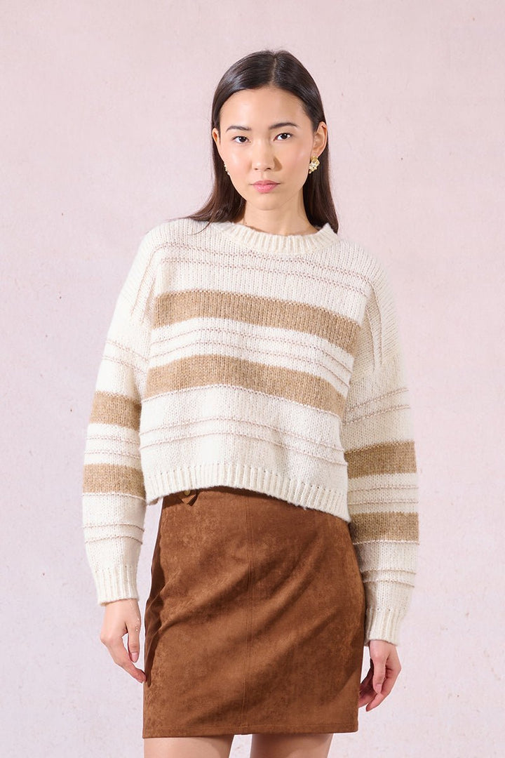 Molly Bracken Chunky Stripe Sweater - Capri by Sunset & Co.