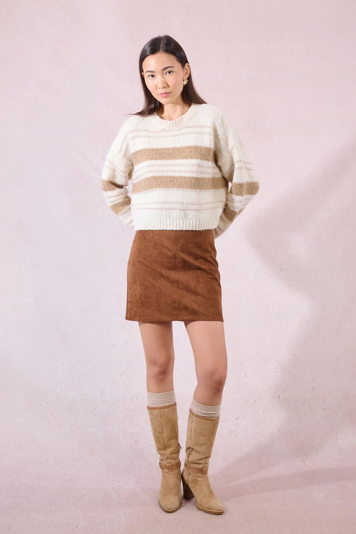 Molly Bracken Chunky Stripe Sweater - Capri by Sunset & Co.