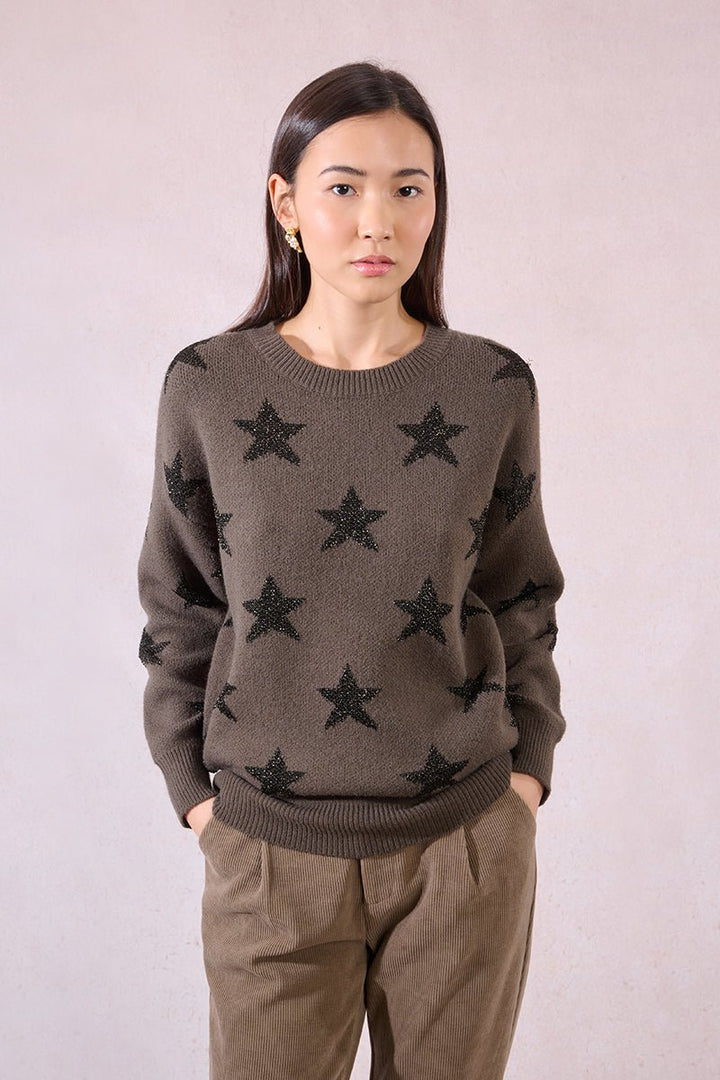 Molly Bracken Star Knit Sweater - Capri by Sunset & Co.