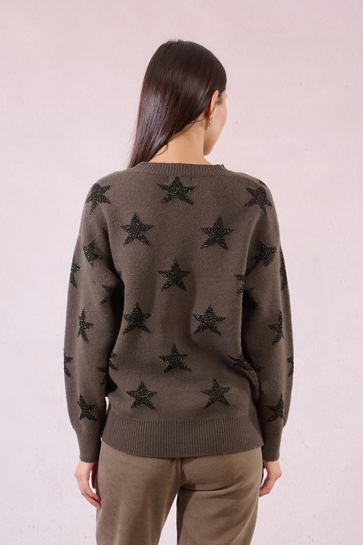 Molly Bracken Star Knit Sweater - Capri by Sunset & Co.