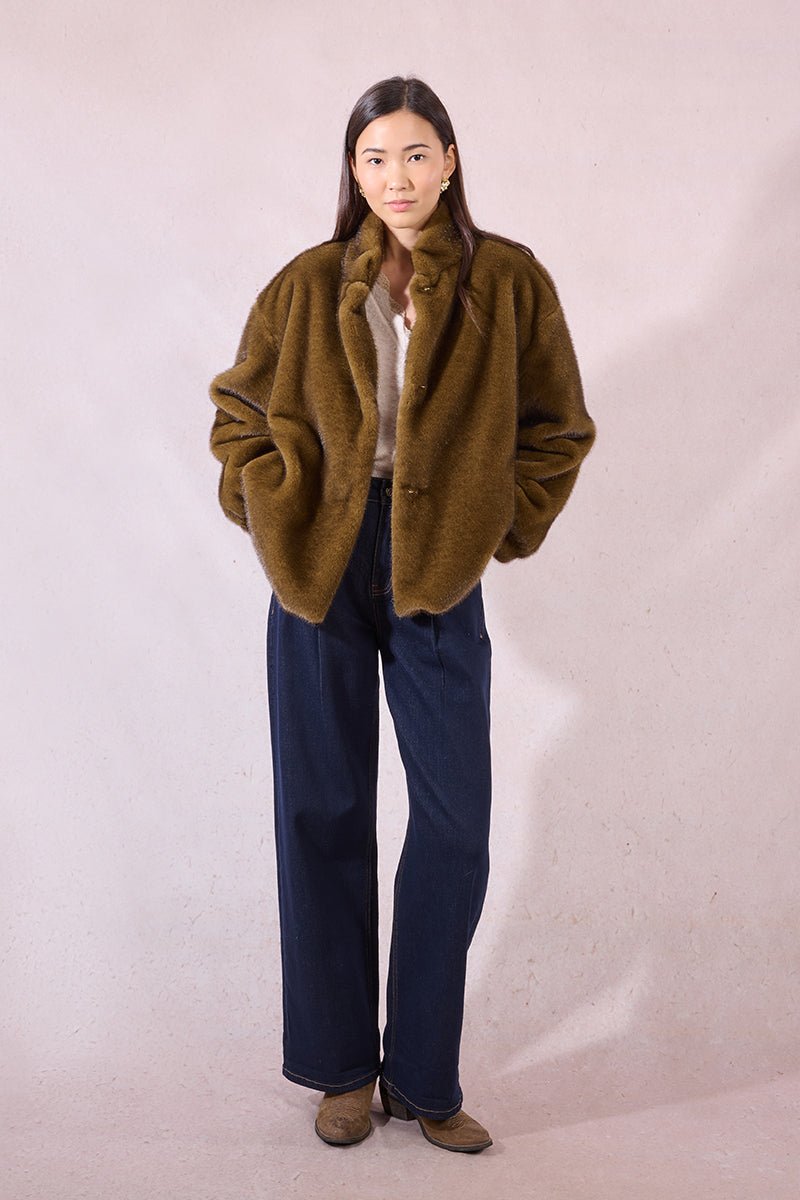 Molly Bracken Faux Fur Coat - Capri by Sunset & Co.
