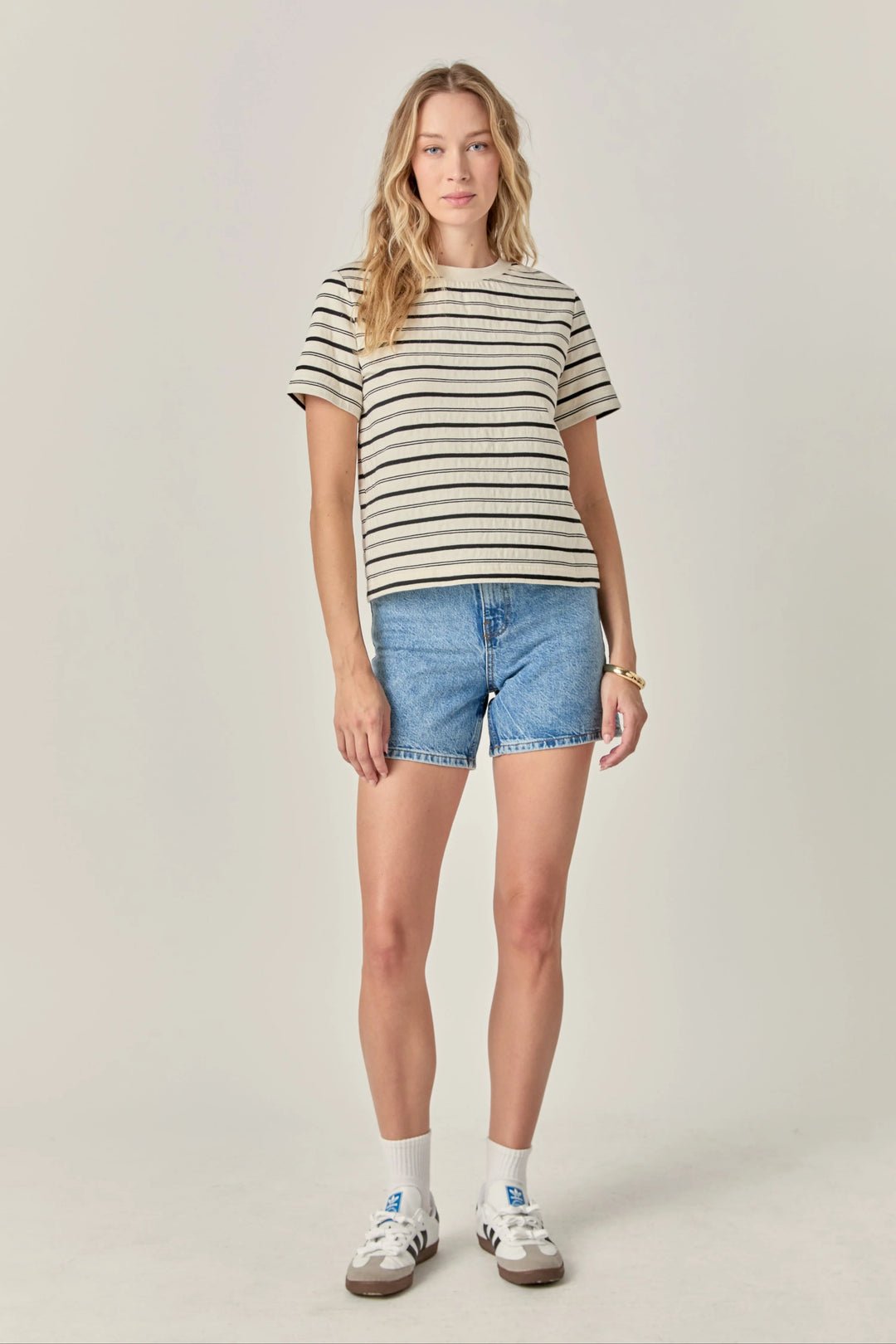 English Factory The Everyday Stripe Tee - Capri by Sunset & Co.