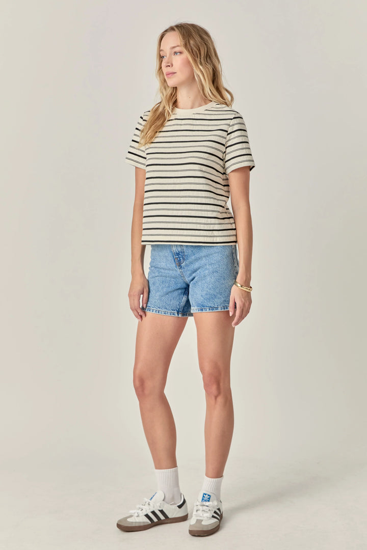 English Factory The Everyday Stripe Tee - Capri by Sunset & Co.