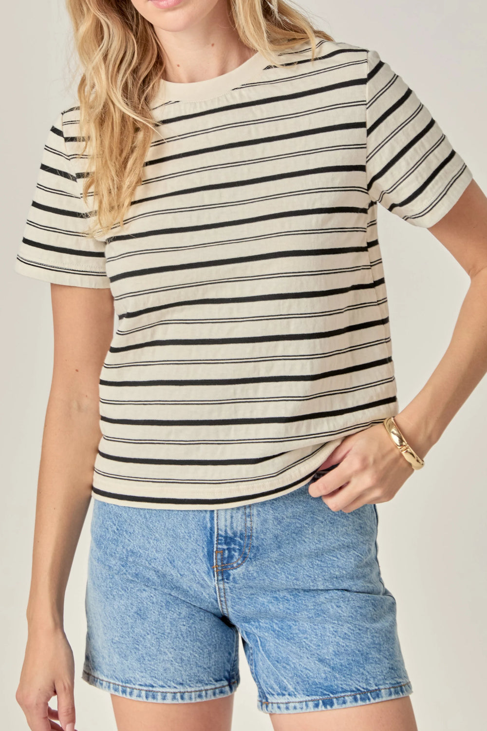English Factory The Everyday Stripe Tee - Capri by Sunset & Co.