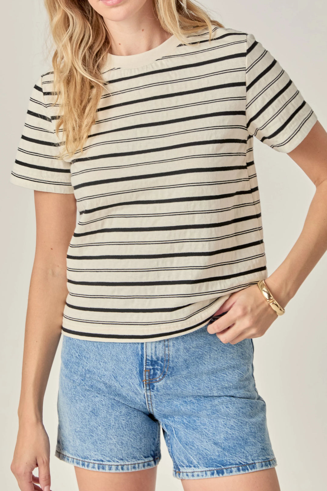 English Factory The Everyday Stripe Tee - Capri by Sunset & Co.