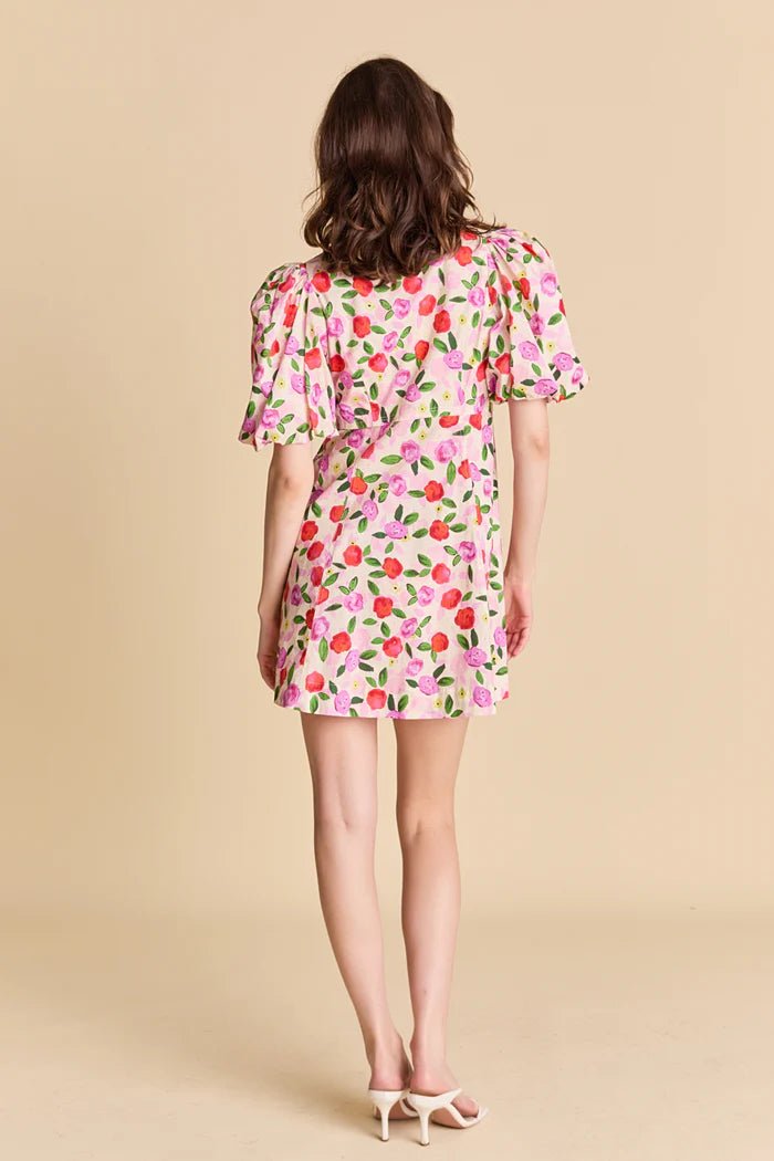 La'Ven Floral Print Mini Dress - Capri by Sunset & Co.