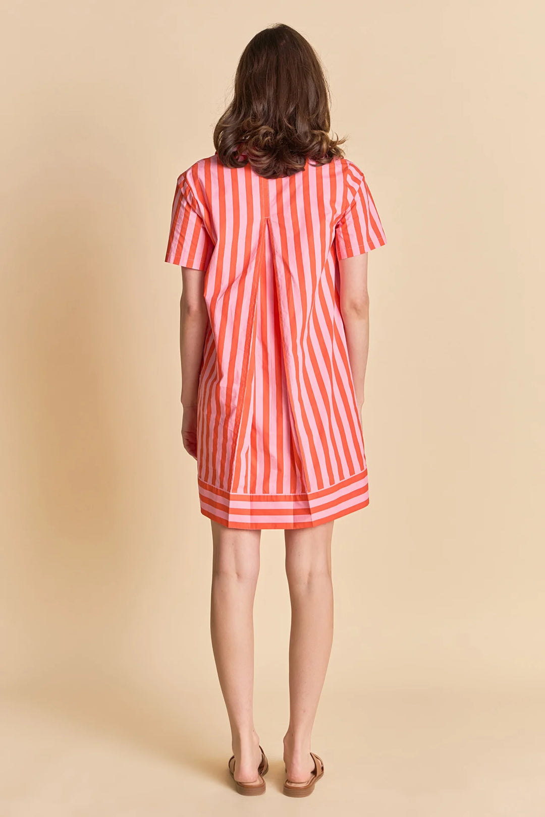 English Factory Striped Jacquard Mini Shirt Dress - Capri by Sunset & Co.