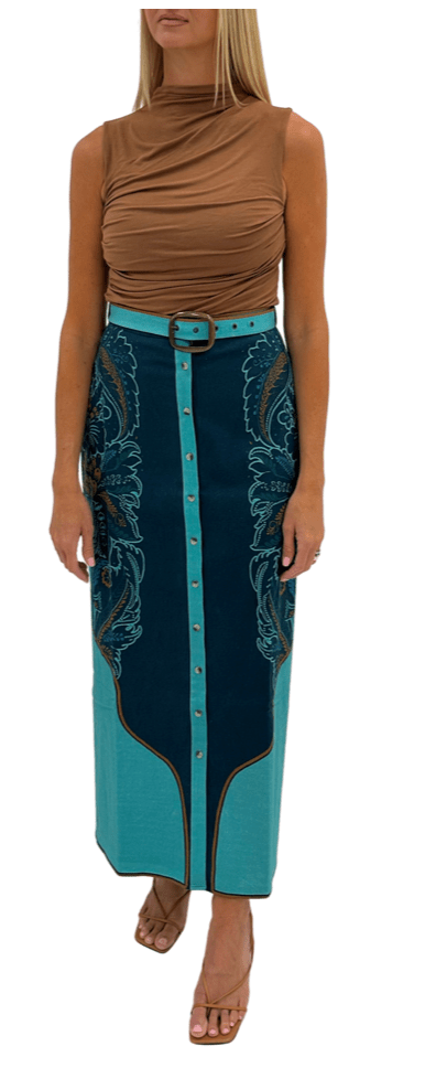 anna cate maxi dress Anna Cate Portia Skirt Teal / L