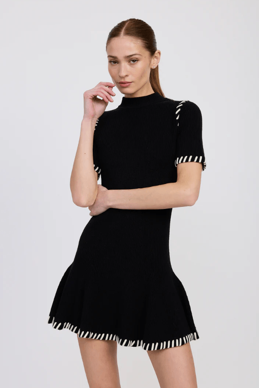 En Saison Romilla Stitch Mini Dress - Capri by Sunset & Co.