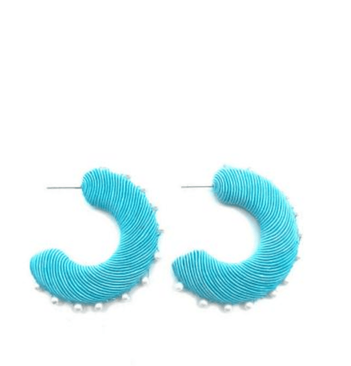 Accessory Jane Large Corded Hoops - Capri by Sunset & Co.