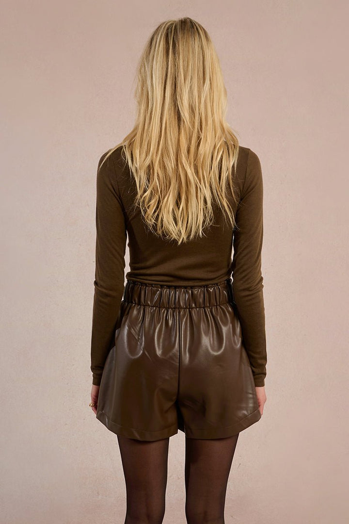 Molly Bracken Faux Leather Shorts - Capri by Sunset & Co.