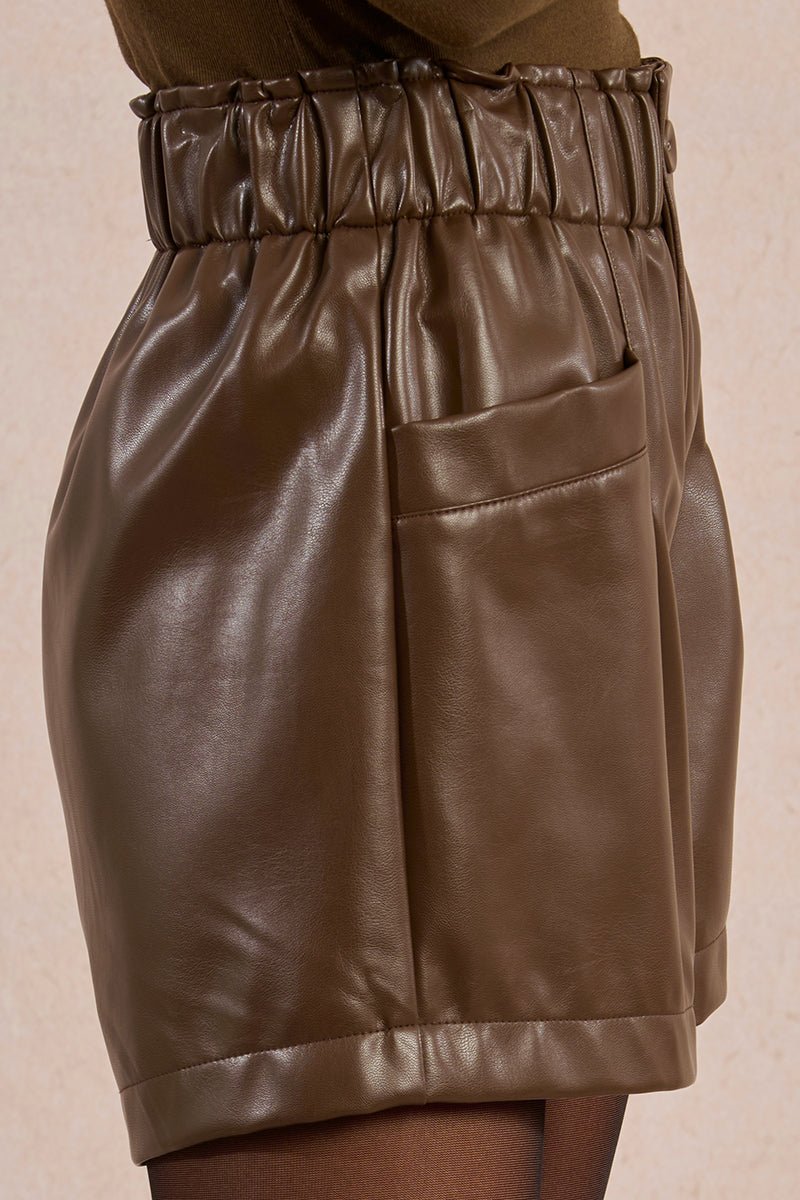 Molly Bracken Faux Leather Shorts - Capri by Sunset & Co.