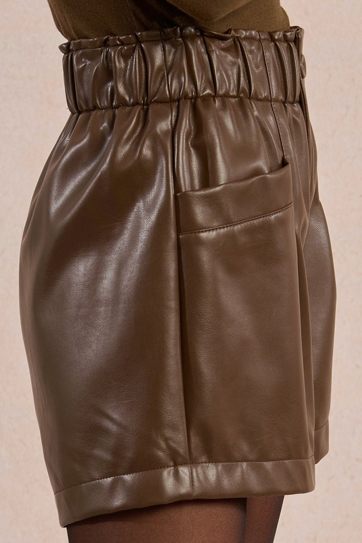 Molly Bracken Faux Leather Shorts - Capri by Sunset & Co.
