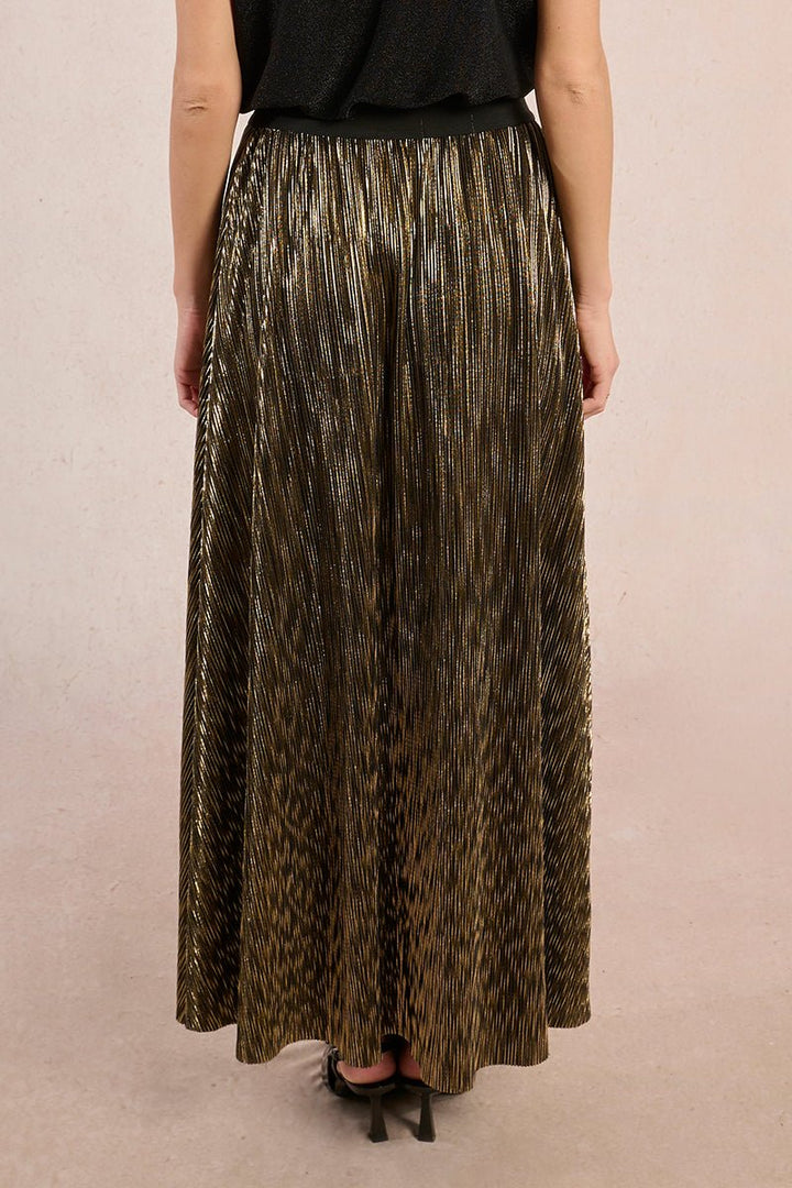 Molly Bracken Metallic Maxi Skirt - Capri by Sunset & Co.