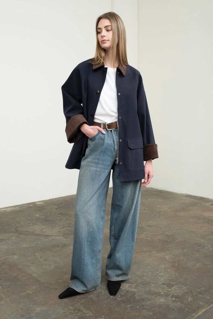 Moon River Corduroy Button Up Jacket - Capri by Sunset & Co.