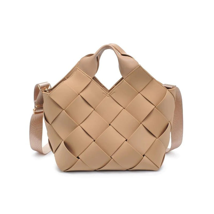 Sol and Selene Woven Neoprene Tote - Nude - Capri by Sunset & Co.