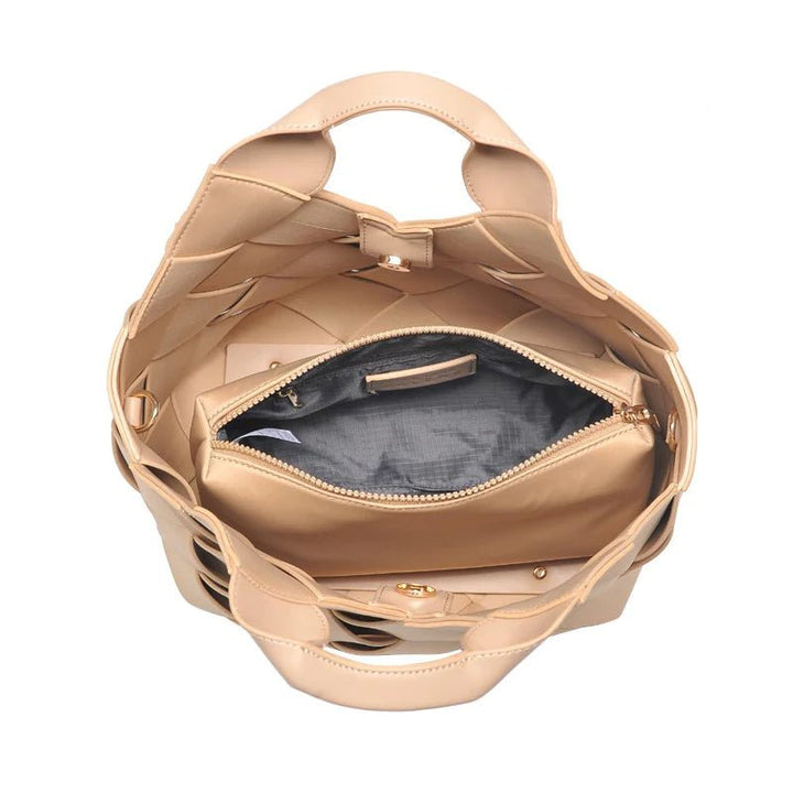 Sol and Selene Woven Neoprene Tote - Nude - Capri by Sunset & Co.