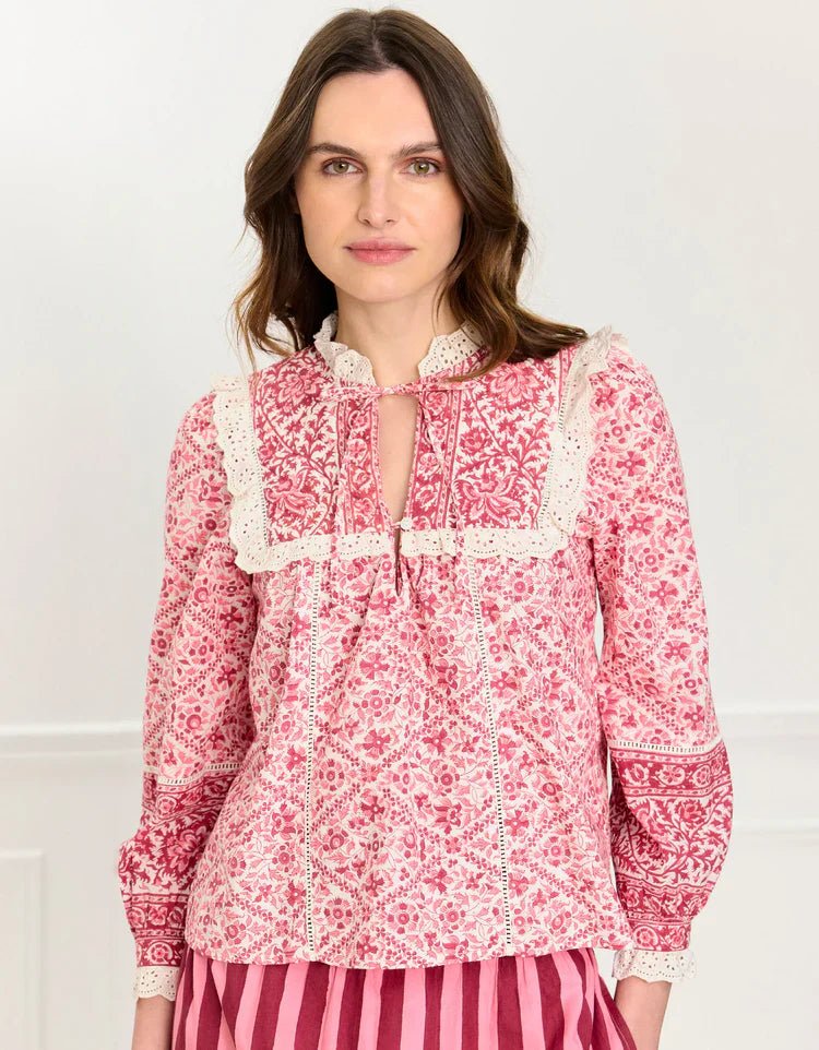 Pink City Prints Nettie Blouse - Capri by Sunset & Co.