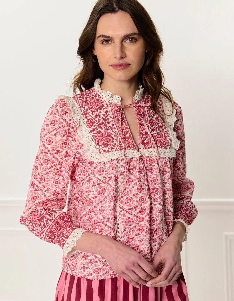 Pink City Prints Nettie Blouse - Capri by Sunset & Co.