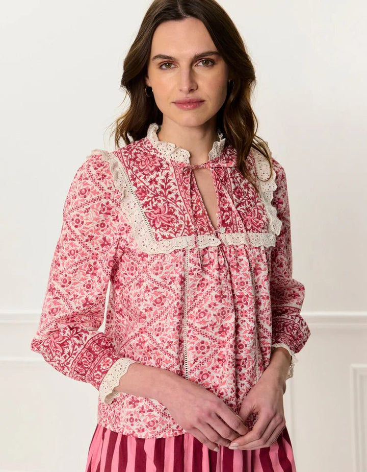 Pink City Prints Nettie Blouse - Capri by Sunset & Co.