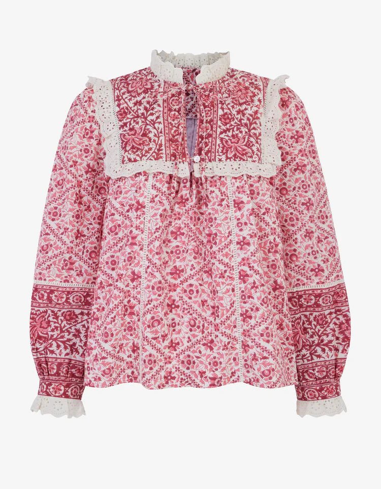 Pink City Prints Nettie Blouse - Capri by Sunset & Co.