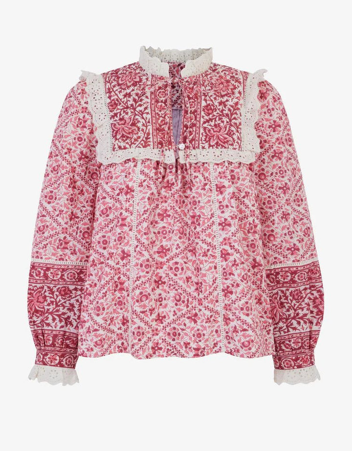 Pink City Prints Nettie Blouse - Capri by Sunset & Co.